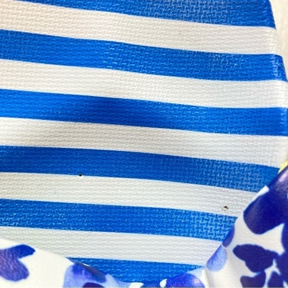 Joules poolside blue daisy slides - Picture 3 of 9